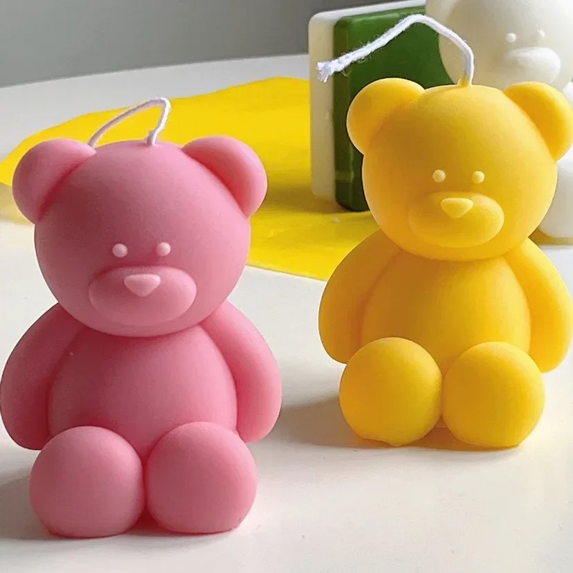 Candle Making Kits - 3D Cute Cartoon Bear Silicone Candle