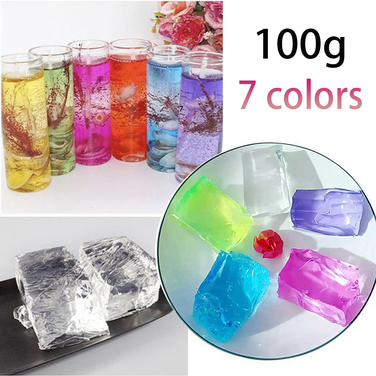 Candle Making Scents - 100G 7Colors Jelly Wax DIY Handmade