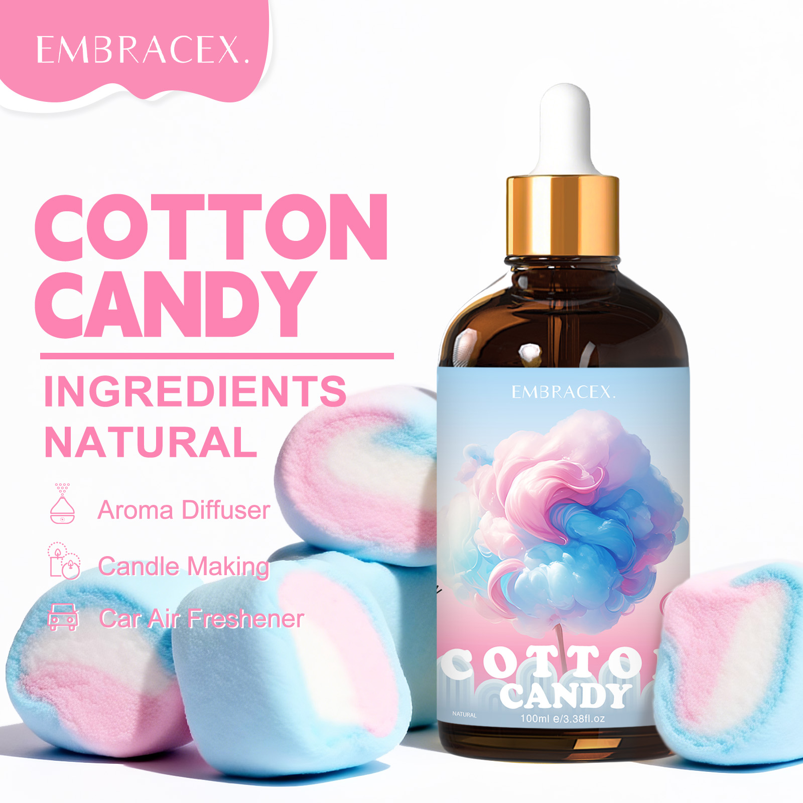 100ml Cotton Candy Essential O - Candle Making Scents review and price