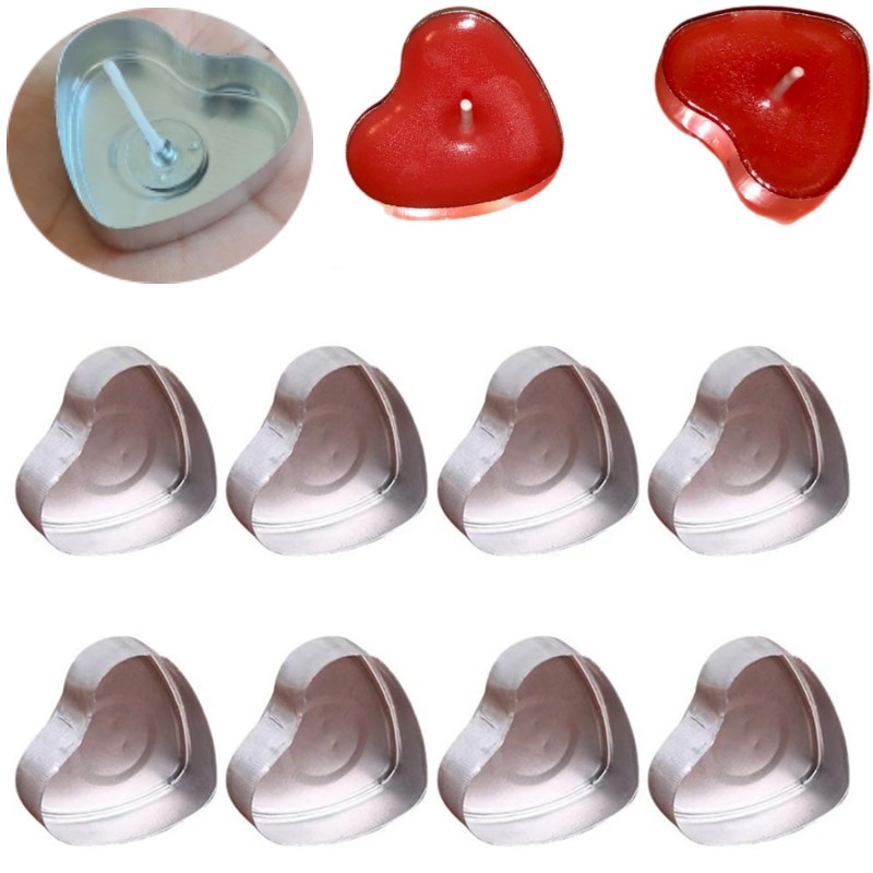 100 Sets Heart shaped Empty Al - Candle Making Kits review and price