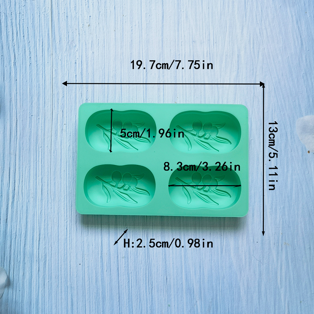 4 Cavities Oval Olive Tree Sil - Candle Making Kits review and price