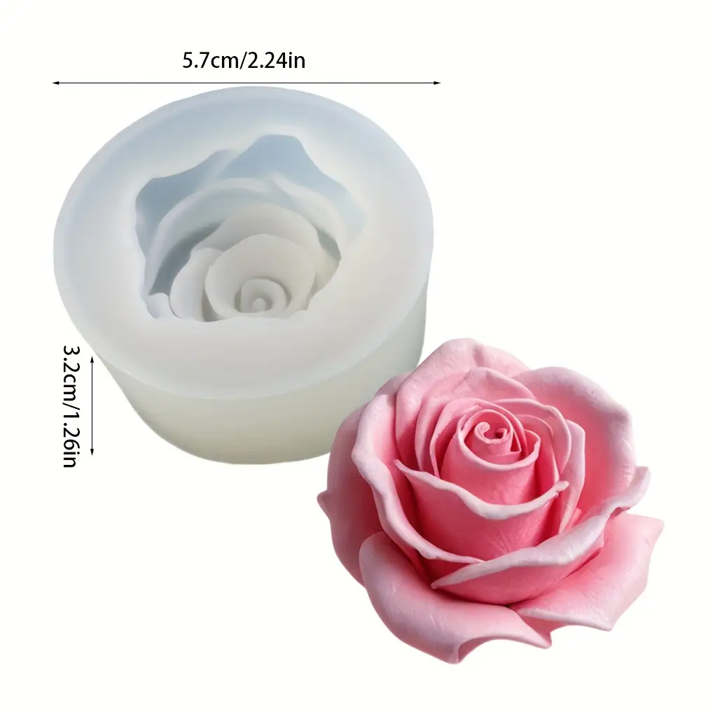 1 Rose Silicone Candle Mold -  - Candle Making Process review and price