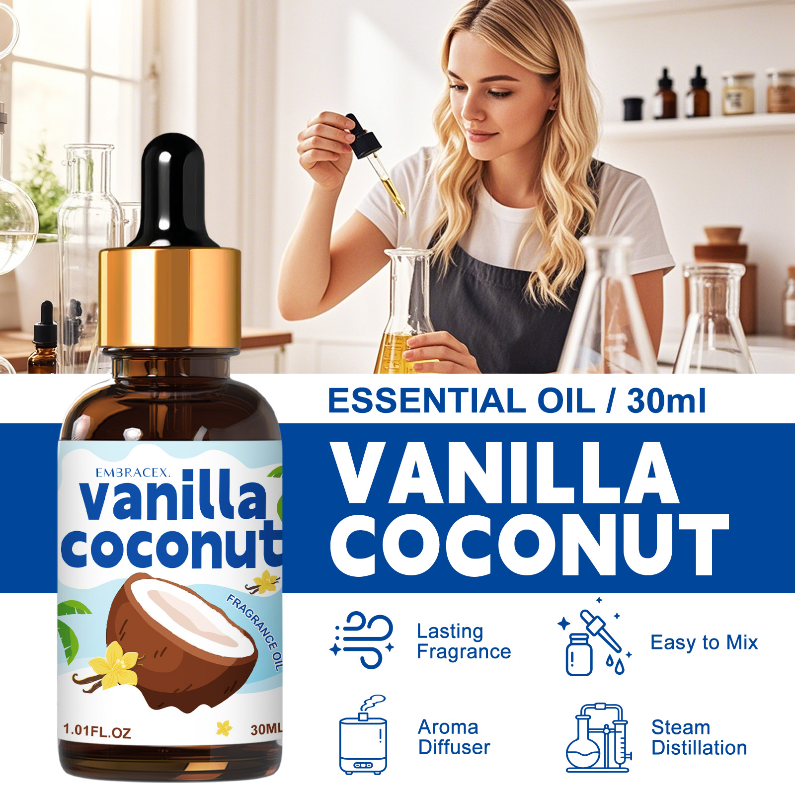 30ml Vanilla Coconut Essential - Candle Making Scents review and price