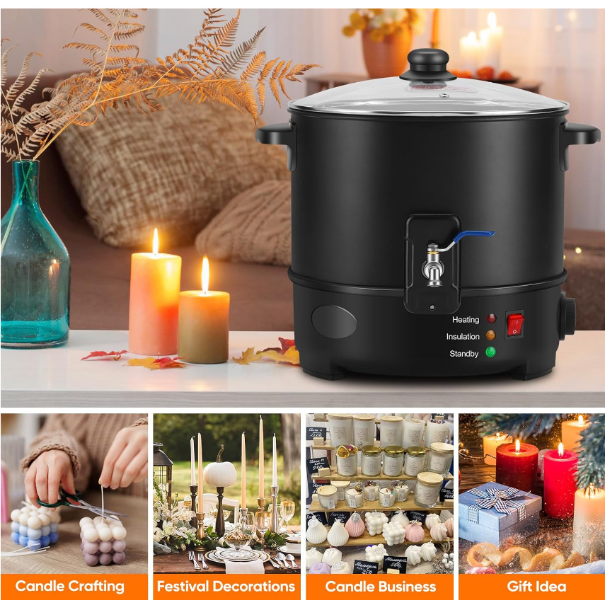 6L Small  Wax Melter Paraffin  - Candle Making Kits review and price