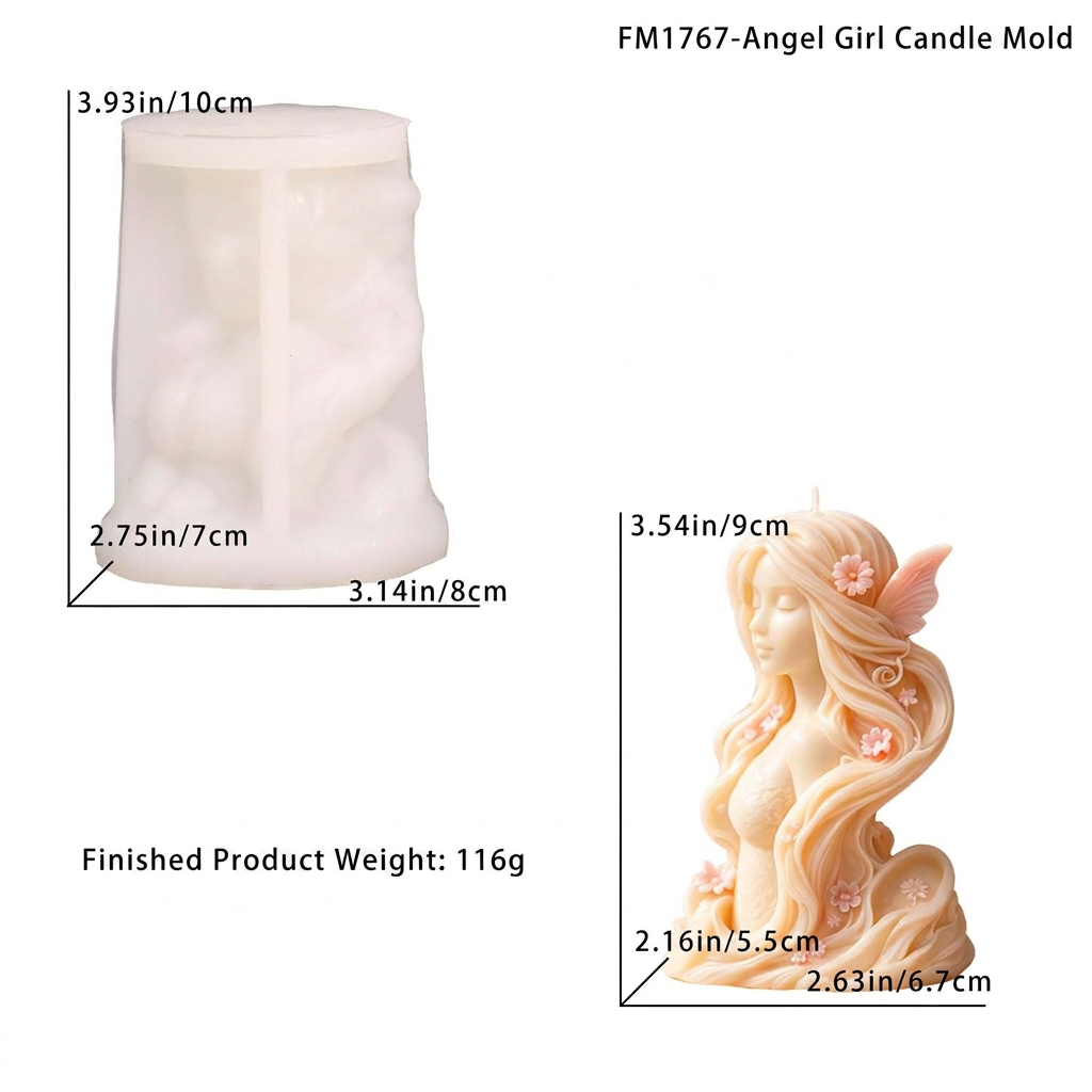 Angel  Mold Silicone 3d Silico - Candle Making Workshops review and price